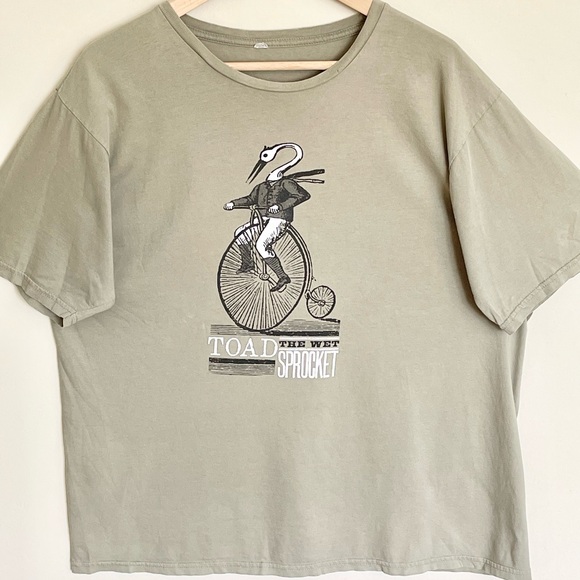 Vintage 90s Toad The Wet Sprocket Bicycle Crane Concert T Shirt Adult size XL - Picture 3 of 9